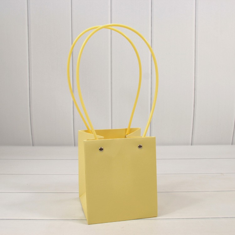 Пакет подарочный "Ваза для цветов" 15*13*13 230г Песочный 1/10 1/120 Арт: 000170P/7499