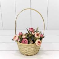 Корзина плетёная Круглая 16*10/30 с ручкой &quot;Береста&quot; (ассортимент) 1/240 Арт: 420-200 - Корзина плетёная Круглая 16*10/30 с ручкой "Береста" (ассортимент) 1/240 Арт: 420-200