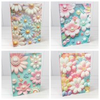 Пакет подарочный с блёстками "Цветы" (микс 262) 30*41,5*12 210г 1/20 1/80 Арт: 000262A