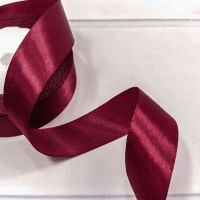 Лента Атласная Сатин 2,5см*25ярд Вишнёвый 1/5 1/120 Арт: 562-25/86
