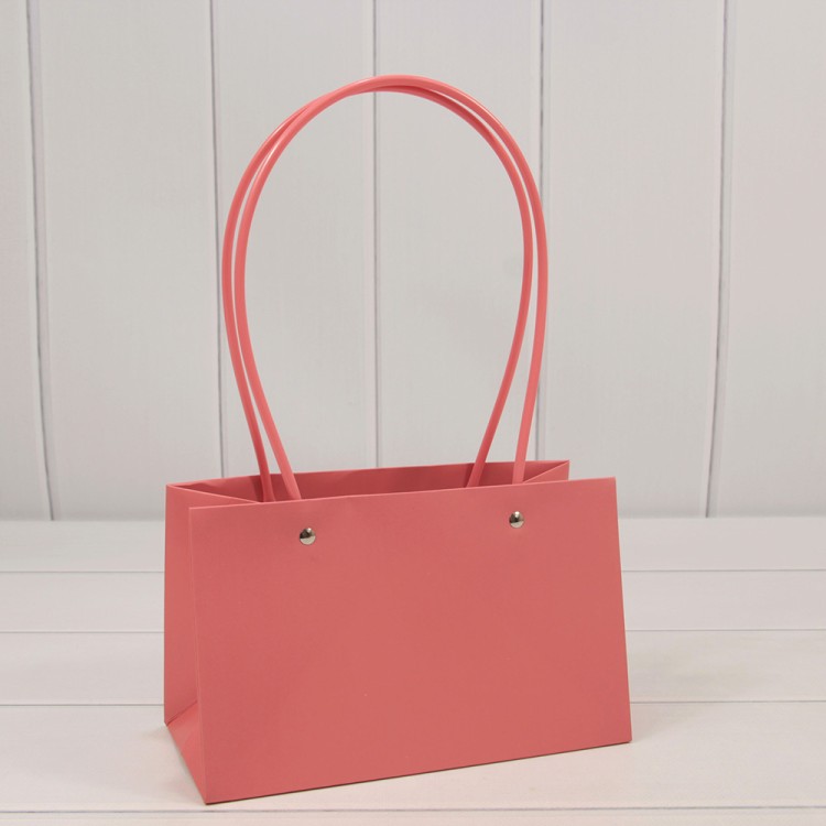 Пакет подарочный "Ваза для цветов" 22*10,5*13,5 Тёмно-розовый 1/10 1/250 Арт: 000586EA/6