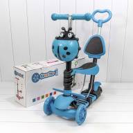 Самокат детский 3-х колёсный со светящимися колесами, сиденьем и ручкой (ассортимент) 1/6 Арт: 000200-100 - Самокат детский 3-х колёсный со светящимися колесами, сиденьем и ручкой (ассортимент) 1/6 Арт: 000200-100