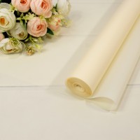 Плёнка 0,59*34м 900г матовая однотонная 55мкм Жемчужно-белый 1/6 1/12 Арт: 90057/M1