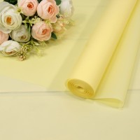 Плёнка 0,59*34м 900г матовая однотонная 55мкм Светло-жёлтый 1/6 1/12 Арт: 90057/0131