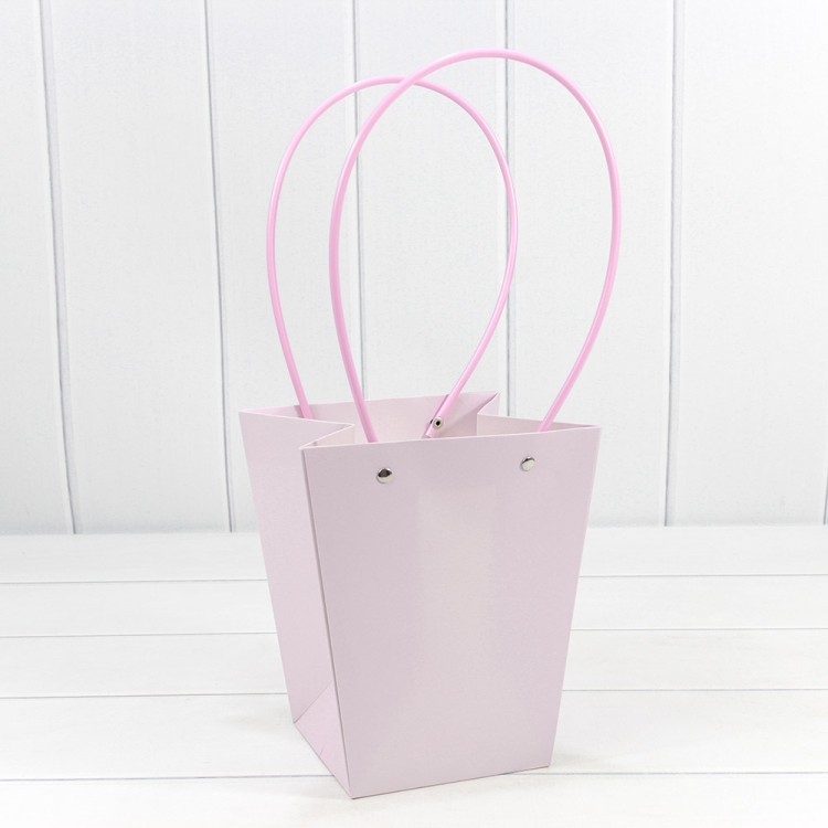 Пакет подарочный "Ваза для цветов" 20*17*12 230г Бледно-сиреневый 1/10 1/120 Арт: 000170E/2085