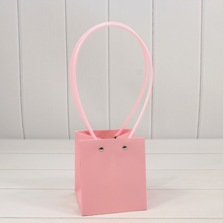 Пакет подарочный "Ваза для цветов" 13*11,5*11,5 230г Тёмно-розовый 1/10 1/150 Арт: 000170F/182