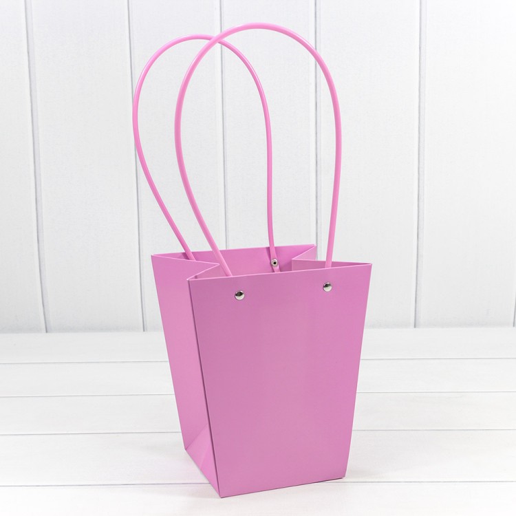 Пакет подарочный "Ваза для цветов" 20*17*12 230г Тёмно-сиреневый 1/10 1/120 Арт: 000170E/2066