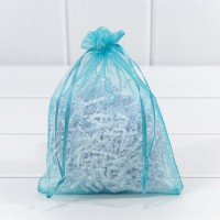 Мешочки из органзы 14*20 Бирюзовый 1/100 1/3000 Арт: 000801-12G