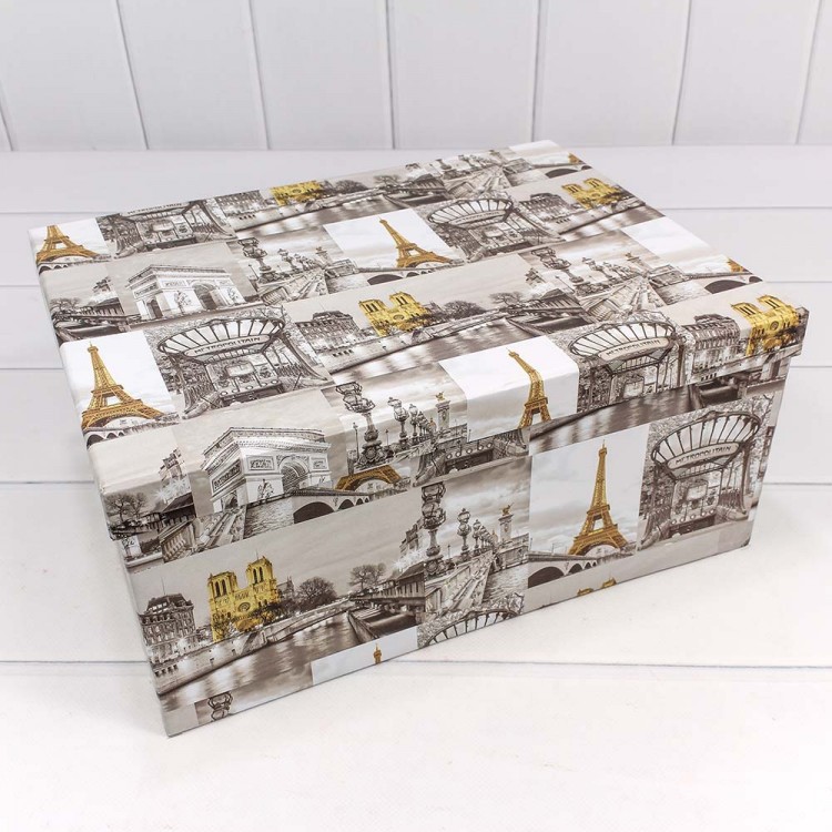 Коробки Прямоугольные Набор 1/10 34*26*15,3 "Виды Парижа" 1/6 Арт: 721604/553