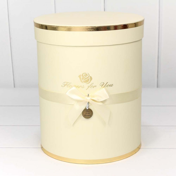 Коробки Цилиндр Набор 1/6 21*25,5 "Flowers for you" Бежевый 1/8 Арт: 720950/7