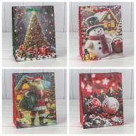 Пакет подарочный &quot;Новый год&quot; (микс 435) 18*23*10 128г 1/20 1/480 Арт: 300435E - Пакет подарочный "Новый год" (микс 435) 18*23*10 128г 1/20 1/480 Арт: 300435E