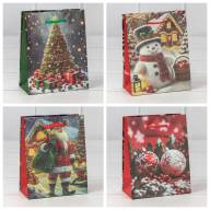 Пакет подарочный &quot;Новый год&quot; (микс 435) 12*15*6,7 128г 1/20 1/600 Арт: 300435H - Пакет подарочный "Новый год" (микс 435) 12*15*6,7 128г 1/20 1/600 Арт: 300435H