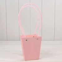 Пакет подарочный "Ваза для цветов" 15,5*13*9,5 230г Розовый 1/10 1/150 Арт: 000170G/196