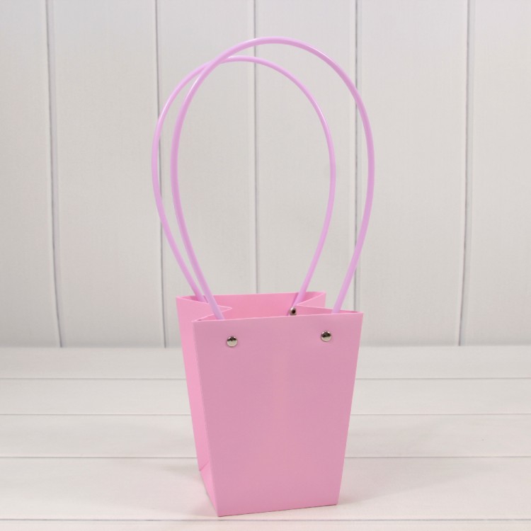 Пакет подарочный "Ваза для цветов" 15,5*13*9,5 230г Сиреневый 1/10 1/150 Арт: 000170G/250