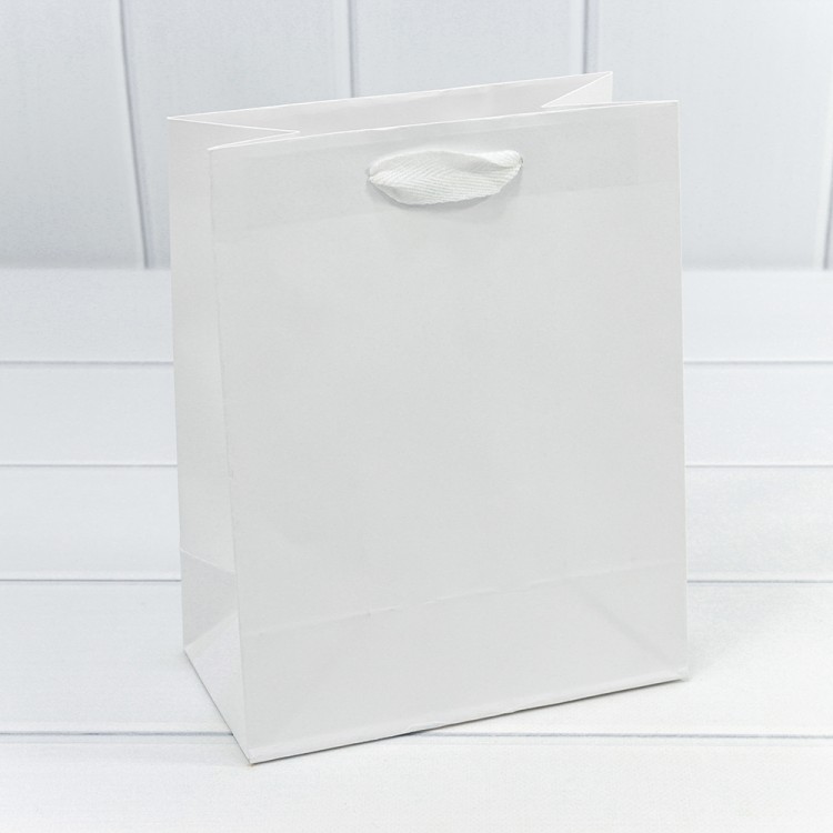 Пакет подарочный Крафт Белый 18*23*10 170г 1/20 1/360 Арт: 000219E