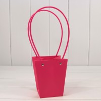 Пакет подарочный "Ваза для цветов" 15,5*13*9,5 230г Малиновый 1/10 1/150 Арт: 000170G/2040