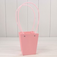 Пакет подарочный "Ваза для цветов" 15,5*13*9,5 230г Тёмно-розовый 1/10 1/150 Арт: 000170G/182