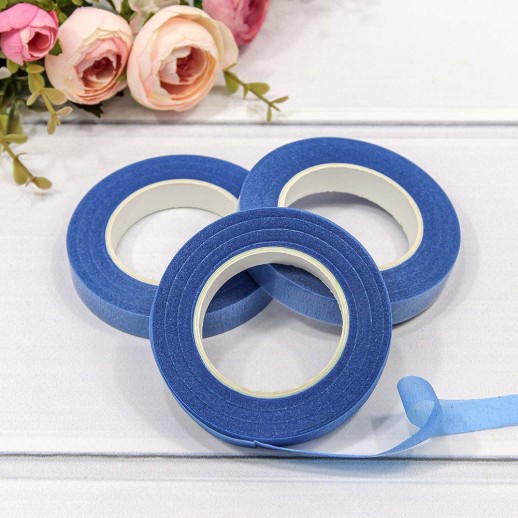 Лента Тейп для цветов 1,2см*25ярд Синий 1/12 1/360 Арт: 2603/6