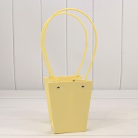 Пакет подарочный "Ваза для цветов" 15,5*13*9,5 230г Песочный 1/10 1/150 Арт: 000170G/7499