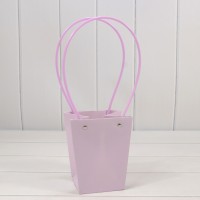 Пакет подарочный "Ваза для цветов" 15,5*13*9,5 230г Бледно-сиреневый 1/10 1/150 Арт: 000170G/2085