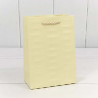 Пакет подарочный "Престиж" Бежевый 14*20*8 210гм 1/20 1/400 Арт: 300342G/6