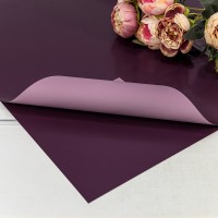 Плёнка в листах 55*55 (20 шт.) матовая двухсторонняя 65мкм Фиолетовый/Розовый 1/60 Арт: 1631/7658
