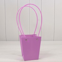 Пакет подарочный "Ваза для цветов" 15,5*13*9,5 230г Тёмно-сиреневый 1/10 1/150 Арт: 000170G/2066