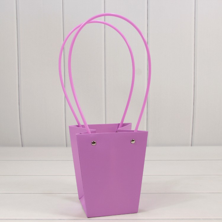 Пакет подарочный "Ваза для цветов" 15,5*13*9,5 230г Тёмно-сиреневый 1/10 1/150 Арт: 000170G/2066