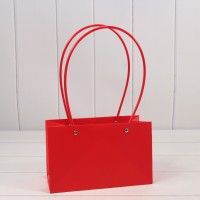 Пакет подарочный "Ваза для цветов" 22*13,5*10,5 210г Красный 1/10 1/120 Арт: 000170EA/185