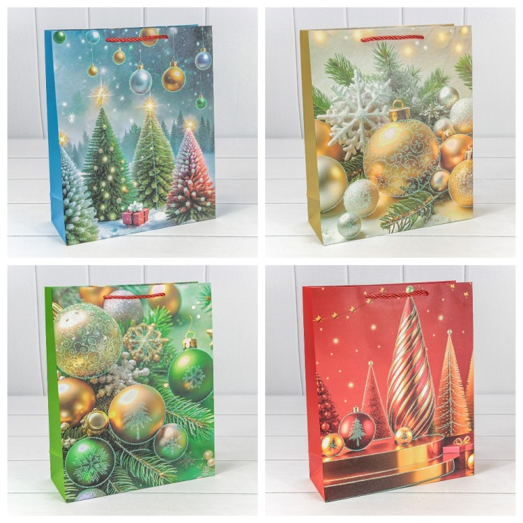 Пакет подарочный "Новый год" (микс 419) 26*32*10 210г 1/20 1/240 Арт: 300419C