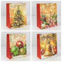 Пакет подарочный "Новый год" (микс 420) 18*23*10 210г 1/20 1/360 Арт: 300420E