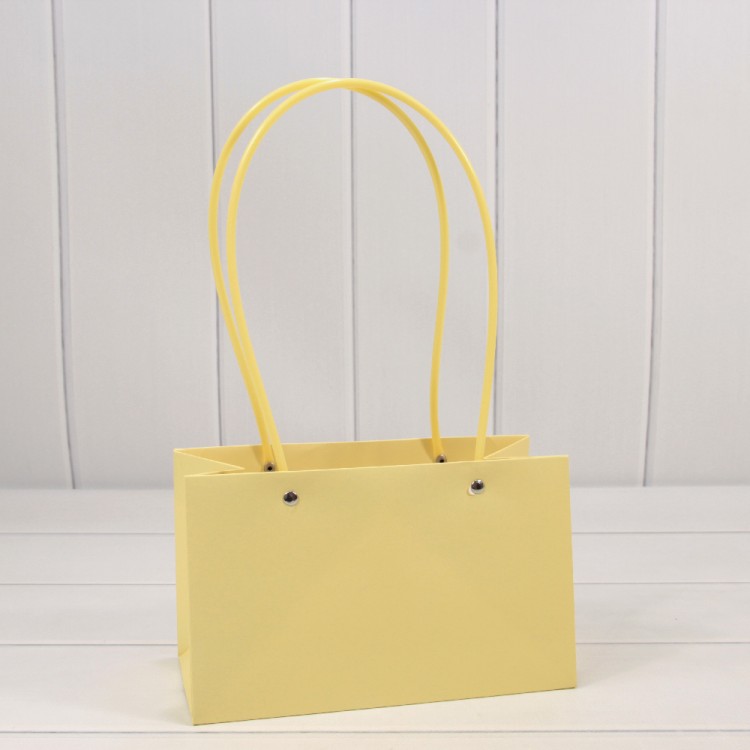 Пакет подарочный "Ваза для цветов" 22*13,5*10,5 230г Песочный 1/10 1/120 Арт: 000170EA/7499