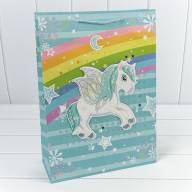 Пакет подарочный с 3D аппликацией "Единороги" (микс) 30*41,5*12 210г 1/20 1/80 Арт: 000333A - Пакет подарочный с 3D аппликацией "Единороги" (микс) 30*41,5*12 210г 1/20 1/80 Арт: 000333A