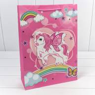 Пакет подарочный с 3D аппликацией "Единороги" (микс) 30*41,5*12 210г 1/20 1/80 Арт: 000333A - Пакет подарочный с 3D аппликацией "Единороги" (микс) 30*41,5*12 210г 1/20 1/80 Арт: 000333A