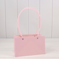 Пакет подарочный "Ваза для цветов" 22*13,5*10,5 230г Бледно-розовый 1/10 1/120 Арт: 000170EA/670