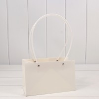 Пакет подарочный "Ваза для цветов" 22*13,5*10,5 230г Белый 1/10 1/120 Арт: 000170EA/7