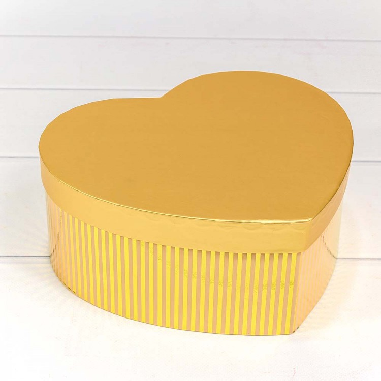 Коробки "Сердце" Набор 1/3 24*21*9,8 Золотой 1/30 Арт: 7201000/487