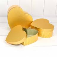 Коробки &quot;Сердце&quot; Набор 1/3 24*21*9,8 Золотой 1/30 Арт: 7201000/487 - Коробки "Сердце" Набор 1/3 24*21*9,8 Золотой 1/30 Арт: 7201000/487