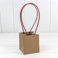 Пакет подарочный "Ваза для цветов" 13*11,5*11,5 230г Крафт 1/10 1/150 Арт: 000170F