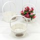 Корзины плетёные Круглые Набор 1/3 25*31 (±5%) из бумаги с ручкой Белый 1/12 Арт: 420111/1