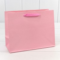 Пакет подарочный Крафт "Люкс" 23*18*10 210г Розовый 1/10 1/360 Арт: 000221EA/182