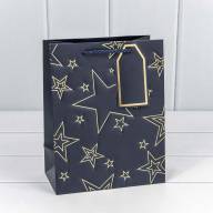 Пакет подарочный с тиснением "Звёзды" (микс) 18*23*10 210г 1/20 1/360 Арт: 300912E - Пакет подарочный с тиснением "Звёзды" (микс) 18*23*10 210г 1/20 1/360 Арт: 300912E