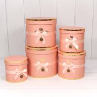 Коробки Цилиндр Набор 1/5 22,5*19,5 &quot;Flowers for you&quot; Персиковый 1/8 Арт: 7215009/1908 - Коробки Цилиндр Набор 1/5 22,5*19,5 "Flowers for you" Персиковый 1/8 Арт: 7215009/1908