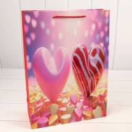 Пакет подарочный с 3D аппликацией "Сердца" (микс 112) 30*41,5*12 210г 1/20 1/80 Арт: 000112A - Пакет подарочный с 3D аппликацией "Сердца" (микс 112) 30*41,5*12 210г 1/20 1/80 Арт: 000112A