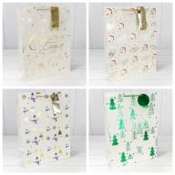 Пакет подарочный &quot;Новый год&quot; (микс 402) 33*45*15 210г 1/20 1/80 Арт: 300402A - Пакет подарочный "Новый год" (микс 402) 33*45*15 210г 1/20 1/80 Арт: 300402A