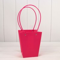 Пакет подарочный "Ваза для цветов" 20*17*12 230г Малиновый 1/10 1/120 Арт: 000170E/2040